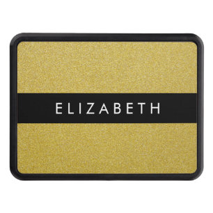Gold Glitter, Glitter Background, Your Name Trailer Hitch Cover