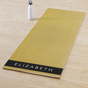 Gold Glitter, Glitter Background, Your Name Yoga Mat