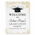Gold Glitter Graduation Party Welcome