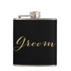 Gold Glitter Groom Flask