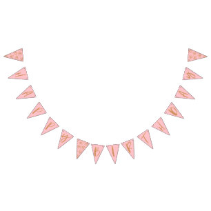 Gold Glitter Happy Birthday  Bunting Flags