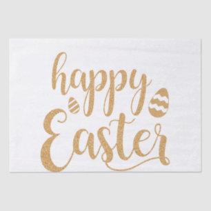 Gold Glitter Happy Easter Egg  Tissue Paper