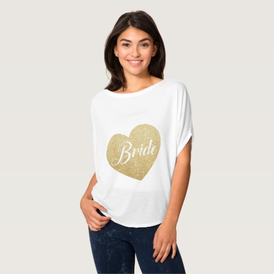 Gold Glitter Heart Bride FAB Top Classy Stylish