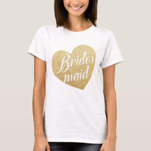 Gold Glitter Heart Bridesmaid FAB Top Fancy