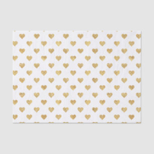 Gold glitter hearts tissue paper