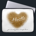 Gold Glitter HUSTLE Heart Glamour  Laptop Case Bag<br><div class="desc">Gold Glitter HUSTLE Heart Glamour  Laptop Case Bag. Customize it or leave it blank.</div>