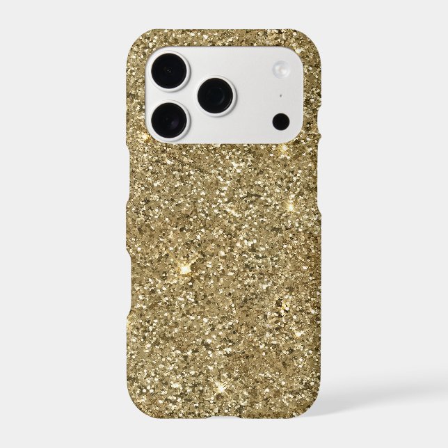 Gold Glitter iPhone Case (Back)
