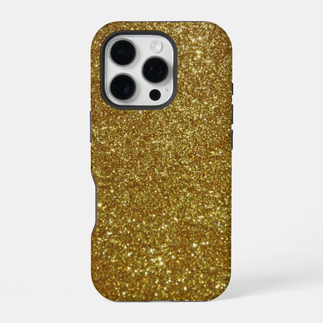 Gold Glitter iPhone Case (Back)