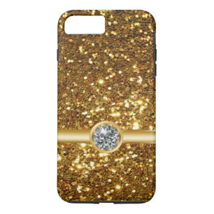 Gold Glitter Jewel Case-Mate iPhone Case