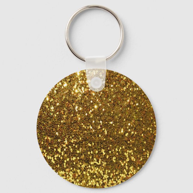 Gold Glitter Keychain (Front)