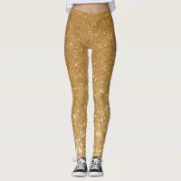 Gold Glitter Sparkle Leggings