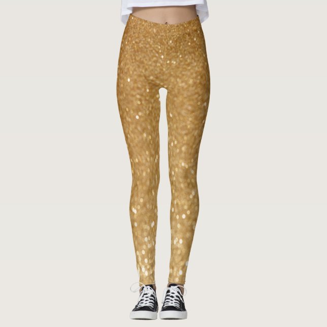 gold glitter leggings (Front)