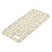 Gold Glitter Leopard Clear Uncommon iPhone Case (Top)