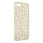 Gold Glitter Leopard Clear Uncommon iPhone Case (Back/Right)