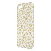 Gold Glitter Leopard Clear Uncommon iPhone Case (Back/Left)