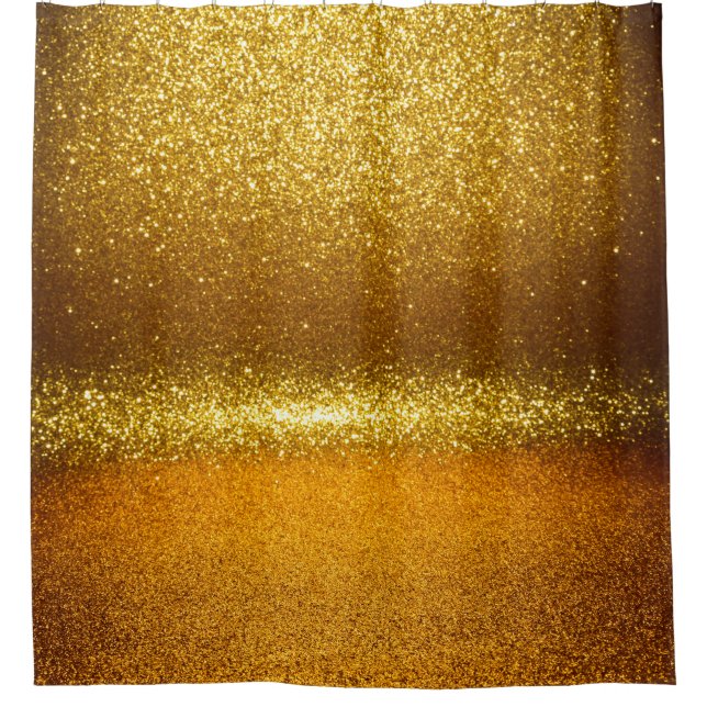 Gold glitter lights, vintage Christmas texture. (Front)