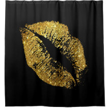 Gold Glitter Lips #4