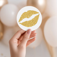 Gold Glitter Lips