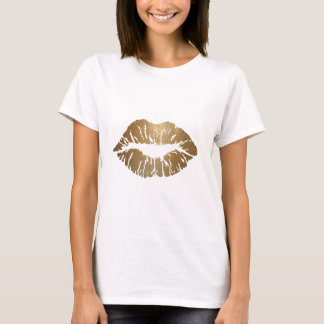 Gold glitter lips, luxury style T-Shirt