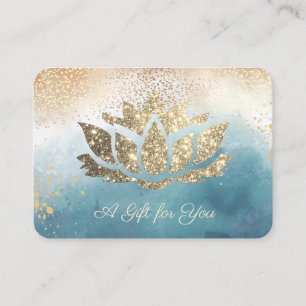 Gold Glitter Lotus,Confetti,Paint Splash Discount Card
