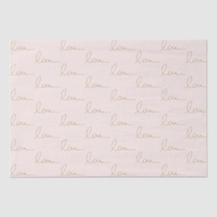 Gold Glitter Love Blush Pink Shell Tissue Paper