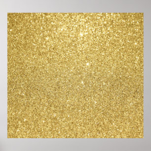 Gold glitter, luxurious, sparkling background. poster