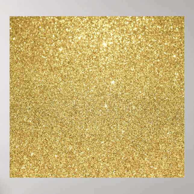 Gold glitter, luxurious, sparkling background. poster (Front)