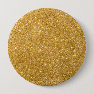 Gold Glitter luxury 4 Inch Round Button