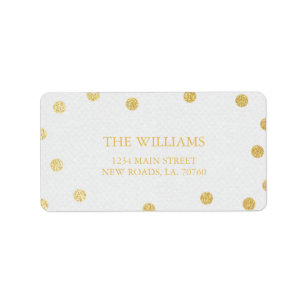 Gold Glitter Mailing Labels