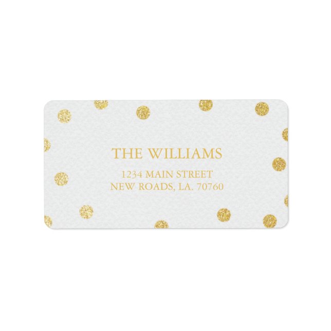 Gold Glitter Mailing Labels (Front)