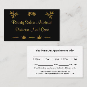 Gold Glitter Merry Christmas, Santa Claus Appointment Card