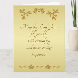 Gold Glitter Merry Christmas, Santa Claus on gold  Card