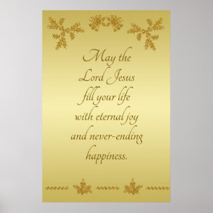 Gold Glitter Merry Christmas, Santa Claus on gold  Poster