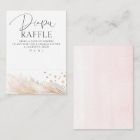 Gold Glitter Modern Diaper Raffle Baby Shower