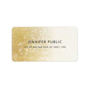 Gold Glitter Modern Simple Template Professional Label