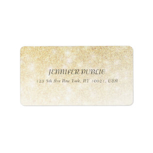 Gold Glitter Modern Template Trendy Design Stylish Label