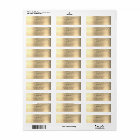 Gold Glitter & Monogram, Black Script Name Address