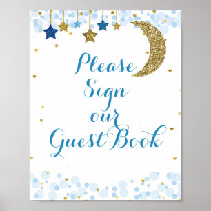 Gold glitter moon Please Sign our Guest Book.