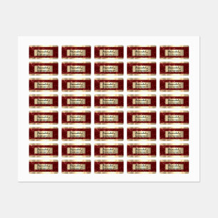 Gold Glitter Name Promotional Product Red