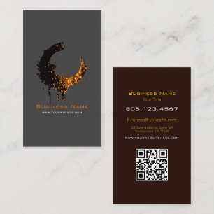 Gold Glitter Paint Swirl Design – Custom Editable  Business Card