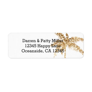 Gold Glitter Palm Tree