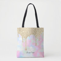 *~* Gold Glitter Pastel Unicorn Mermaid Rainbow