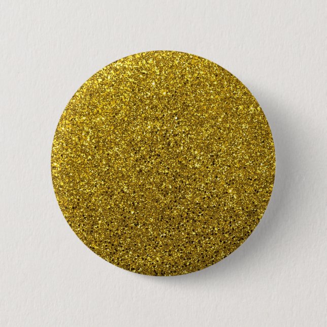 Gold Glitter Pattern 2 Inch Round Button (Front)