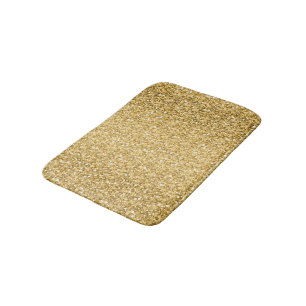 Gold Glitter Pattern Bath Mat