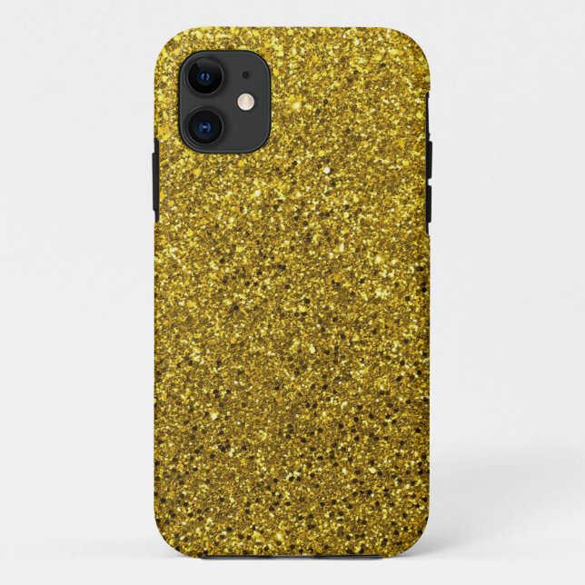 Gold Glitter Pattern Case-Mate iPhone Case (Back)