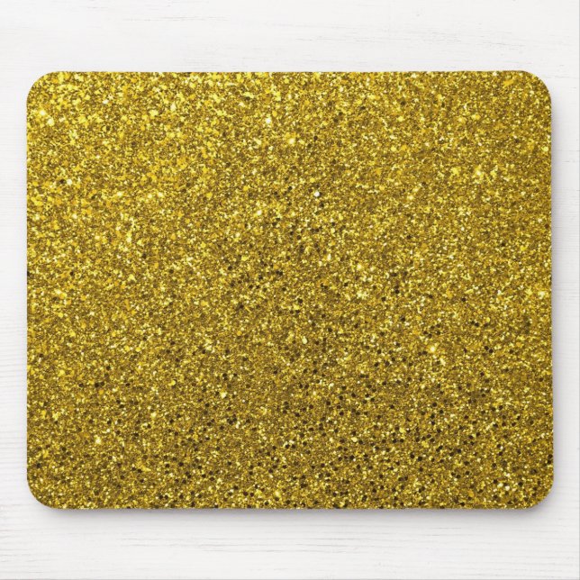 Gold Glitter Pattern Mouse Pad (Front)
