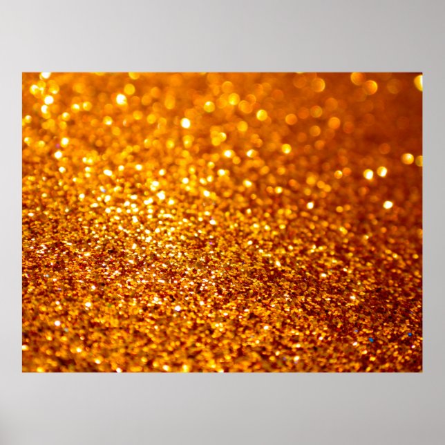 Gold Glitter Pattern Poster (Front)
