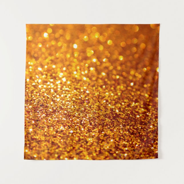 Gold Glitter Pattern Tapestry (Front)