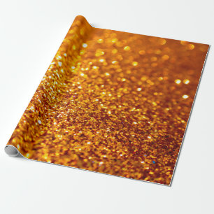 Gold Glitter Pattern Wrapping Paper