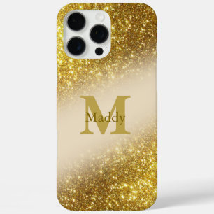 gold glitter personalized iPhone / iPad case